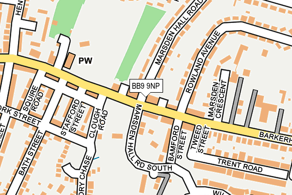 BB9 9NP map - OS OpenMap – Local (Ordnance Survey)