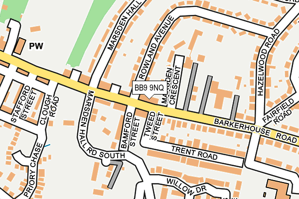 BB9 9NQ map - OS OpenMap – Local (Ordnance Survey)