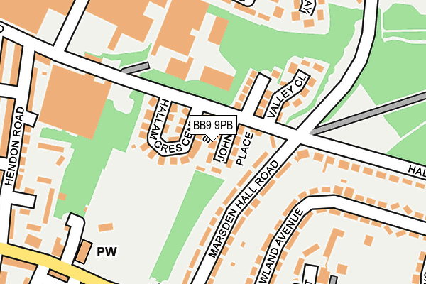 BB9 9PB map - OS OpenMap – Local (Ordnance Survey)