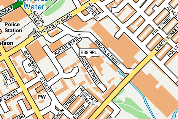 BB9 9PU map - OS OpenMap – Local (Ordnance Survey)