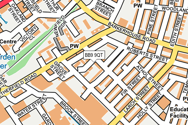 BB9 9QT map - OS OpenMap – Local (Ordnance Survey)