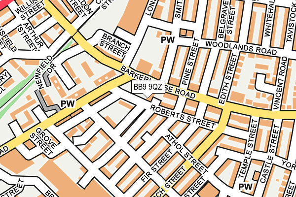 BB9 9QZ map - OS OpenMap – Local (Ordnance Survey)