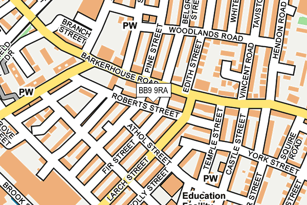 BB9 9RA map - OS OpenMap – Local (Ordnance Survey)