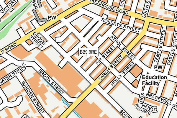 BB9 9RE map - OS OpenMap – Local (Ordnance Survey)