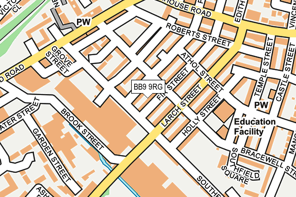BB9 9RG map - OS OpenMap – Local (Ordnance Survey)