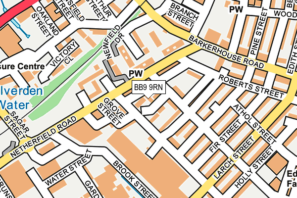 BB9 9RN map - OS OpenMap – Local (Ordnance Survey)