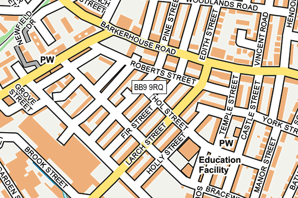 BB9 9RQ map - OS OpenMap – Local (Ordnance Survey)