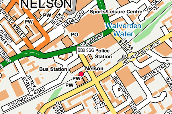Map of THE NELSON VP LTD at local scale