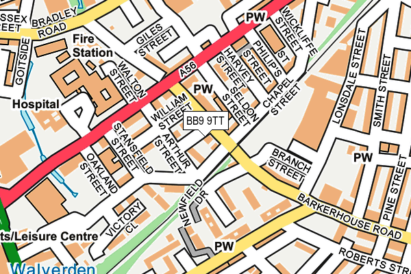 BB9 9TT map - OS OpenMap – Local (Ordnance Survey)