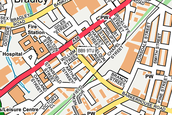 BB9 9TU map - OS OpenMap – Local (Ordnance Survey)