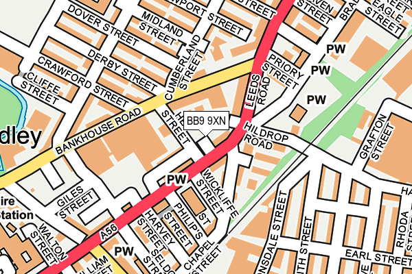 BB9 9XN map - OS OpenMap – Local (Ordnance Survey)
