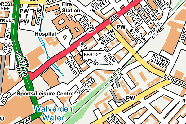 BB9 9XY map - OS OpenMap – Local (Ordnance Survey)