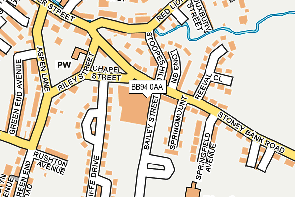 BB94 0AA map - OS OpenMap – Local (Ordnance Survey)