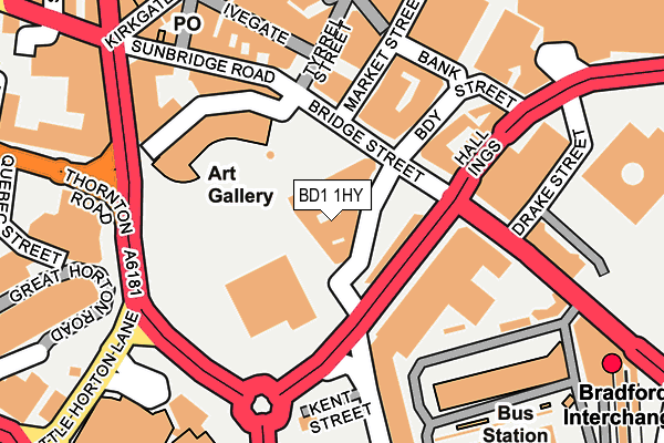 BD1 1HY map - OS OpenMap – Local (Ordnance Survey)