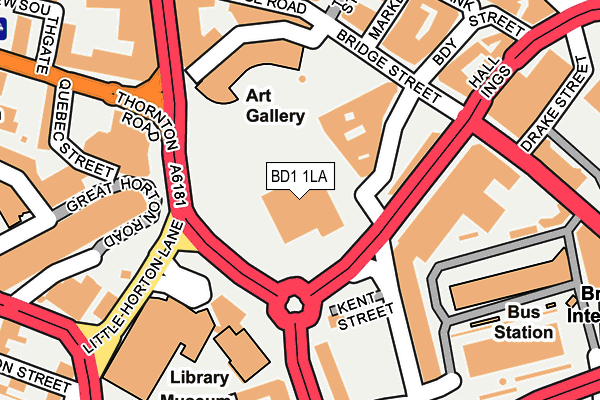 BD1 1LA map - OS OpenMap – Local (Ordnance Survey)