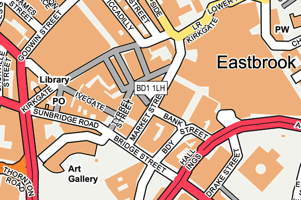 BD1 1LH map - OS OpenMap – Local (Ordnance Survey)