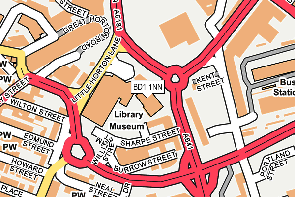 BD1 1NN map - OS OpenMap – Local (Ordnance Survey)