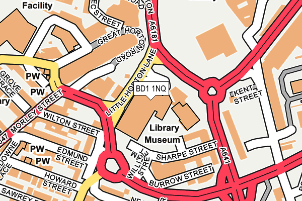 BD1 1NQ map - OS OpenMap – Local (Ordnance Survey)