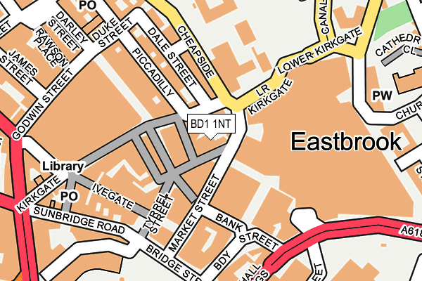 BD1 1NT map - OS OpenMap – Local (Ordnance Survey)