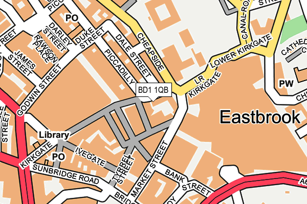 BD1 1QB map - OS OpenMap – Local (Ordnance Survey)