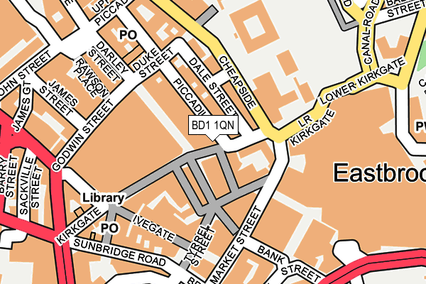 BD1 1QN map - OS OpenMap – Local (Ordnance Survey)