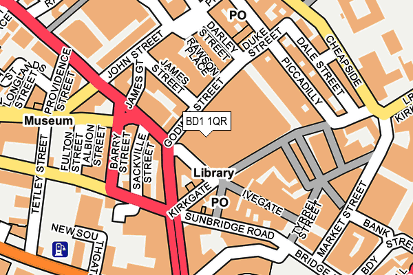 BD1 1QR map - OS OpenMap – Local (Ordnance Survey)