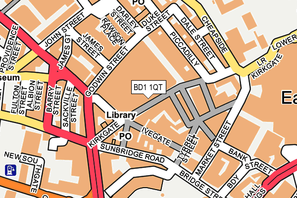 BD1 1QT map - OS OpenMap – Local (Ordnance Survey)