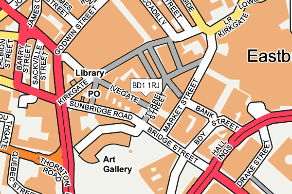 BD1 1RJ map - OS OpenMap – Local (Ordnance Survey)