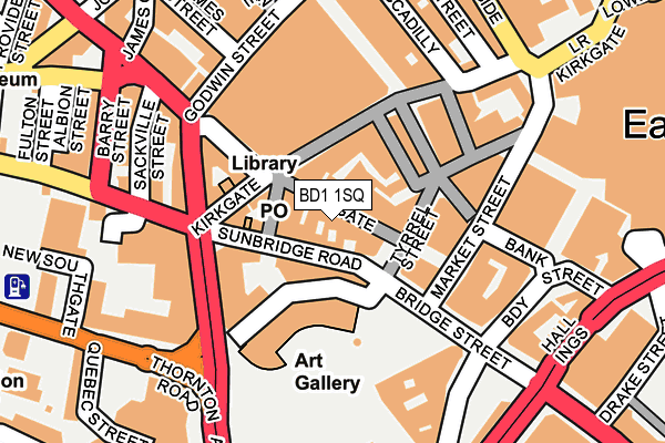 BD1 1SQ map - OS OpenMap – Local (Ordnance Survey)