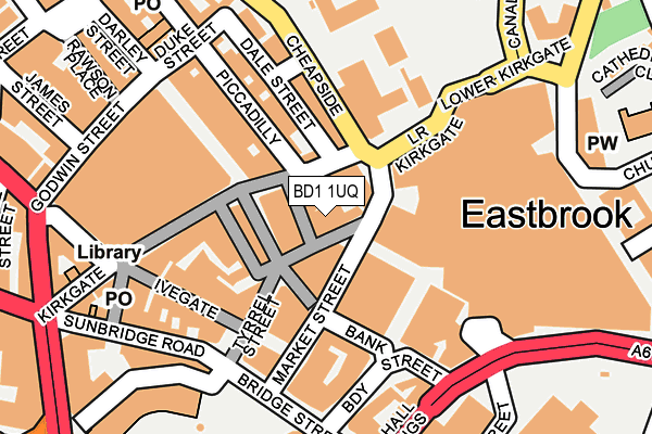 BD1 1UQ map - OS OpenMap – Local (Ordnance Survey)