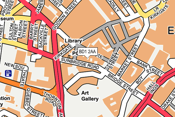 BD1 2AA map - OS OpenMap – Local (Ordnance Survey)