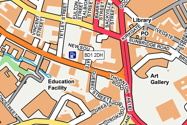 BD1 2DH map - OS OpenMap – Local (Ordnance Survey)