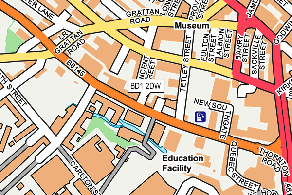 BD1 2DW map - OS OpenMap – Local (Ordnance Survey)