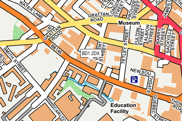 BD1 2DX map - OS OpenMap – Local (Ordnance Survey)