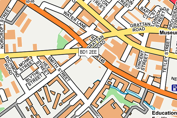 BD1 2EE map - OS OpenMap – Local (Ordnance Survey)