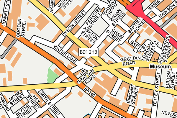 BD1 2HB map - OS OpenMap – Local (Ordnance Survey)