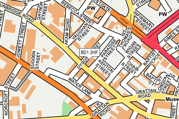 BD1 2HF map - OS OpenMap – Local (Ordnance Survey)