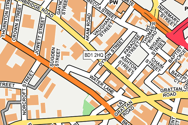 BD1 2HQ map - OS OpenMap – Local (Ordnance Survey)