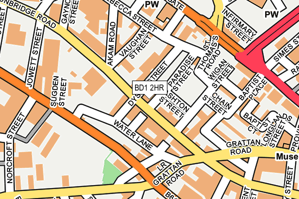 BD1 2HR map - OS OpenMap – Local (Ordnance Survey)