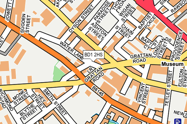 BD1 2HS map - OS OpenMap – Local (Ordnance Survey)