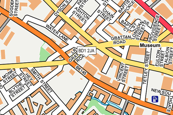 BD1 2JA map - OS OpenMap – Local (Ordnance Survey)