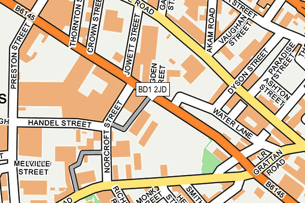 BD1 2JD map - OS OpenMap – Local (Ordnance Survey)