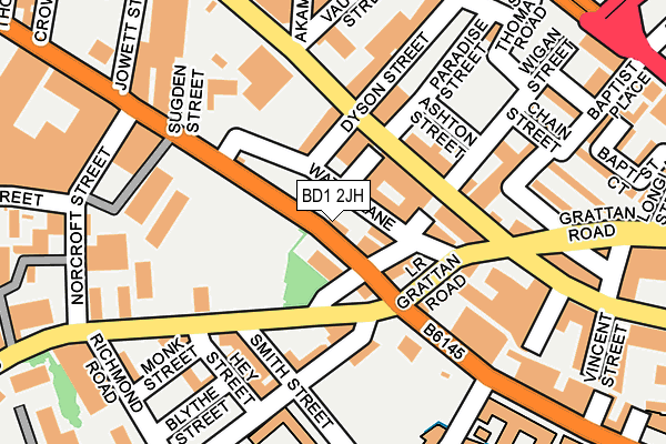 BD1 2JH map - OS OpenMap – Local (Ordnance Survey)