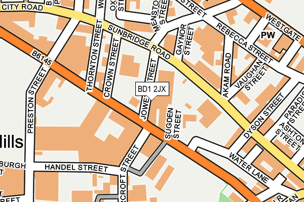 BD1 2JX map - OS OpenMap – Local (Ordnance Survey)