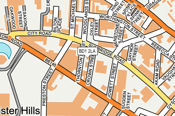 BD1 2LA map - OS OpenMap – Local (Ordnance Survey)