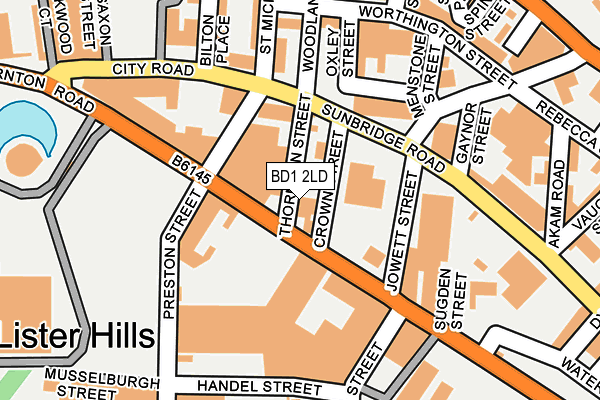BD1 2LD map - OS OpenMap – Local (Ordnance Survey)