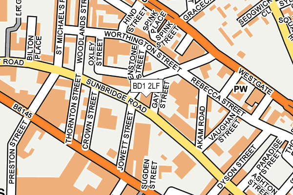 BD1 2LF map - OS OpenMap – Local (Ordnance Survey)