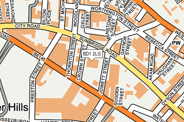 BD1 2LG map - OS OpenMap – Local (Ordnance Survey)