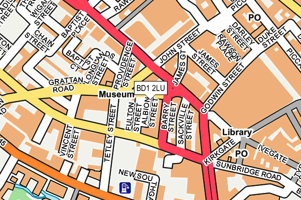 BD1 2LU map - OS OpenMap – Local (Ordnance Survey)