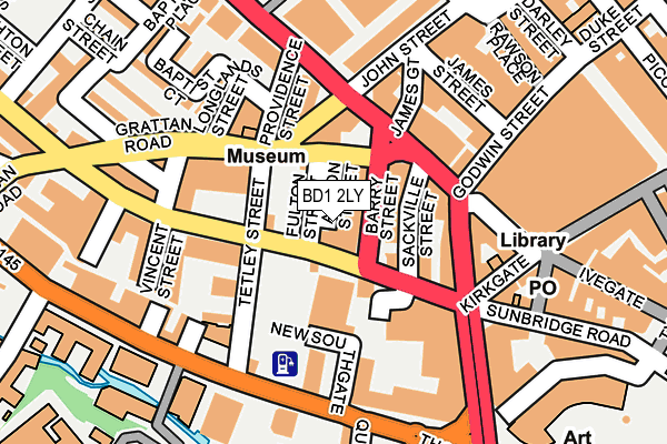 BD1 2LY map - OS OpenMap – Local (Ordnance Survey)